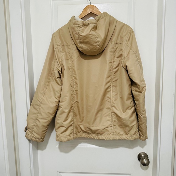 George  Ladies Large   Beige/ Tan Coloured Winter Jacket With Hood - Picture 3 of 9